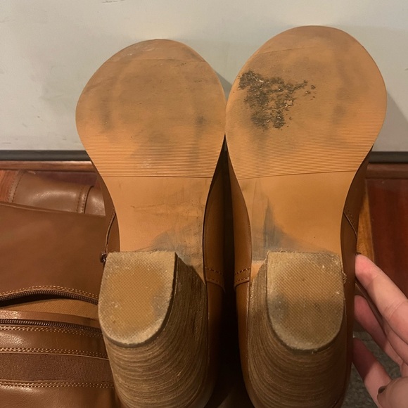 Brown Leather Knee-High Boots - Picture 5 of 6